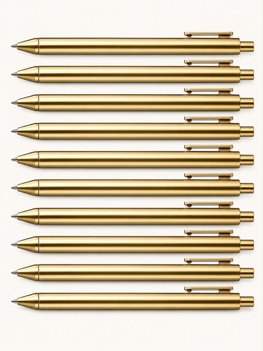 Kugelschreiber gold schwarz - 5x,