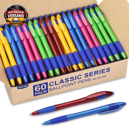 Kugelschreiber blau 60er pack - kugelschreiber,