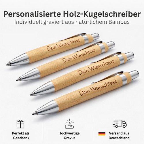 Kugelschreiber holz bambus - kugelschreiber,